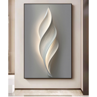 Decoration Home Wall Painting Grey Color With White 3d Painting